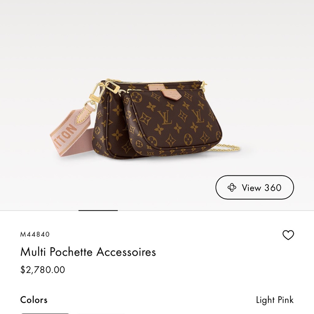 Louis Vuitton Brown and Pink Crossbody Bag